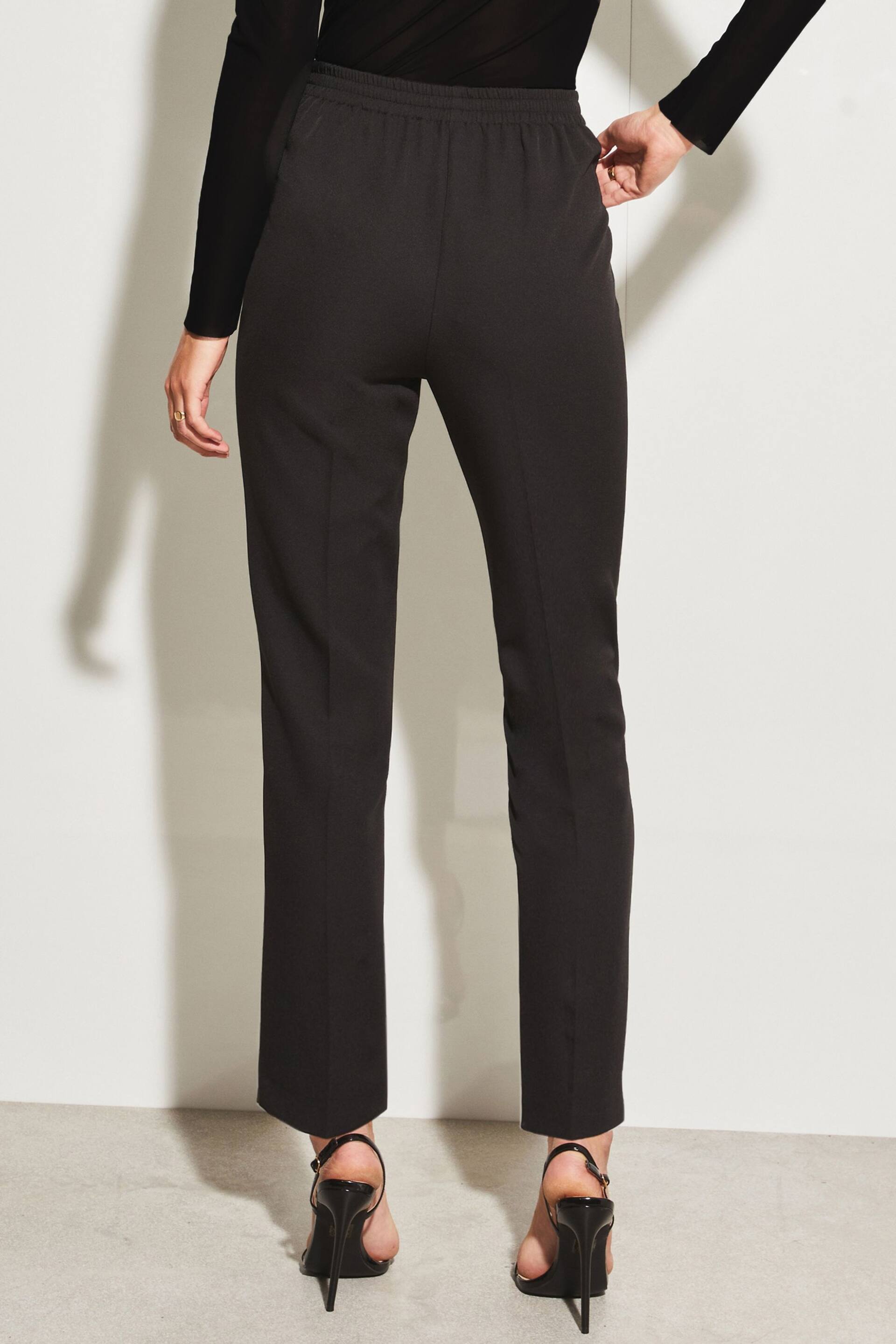 Lipsy Black Tailored Trim Detail Slim Leg Trousers - Image 2 of 4