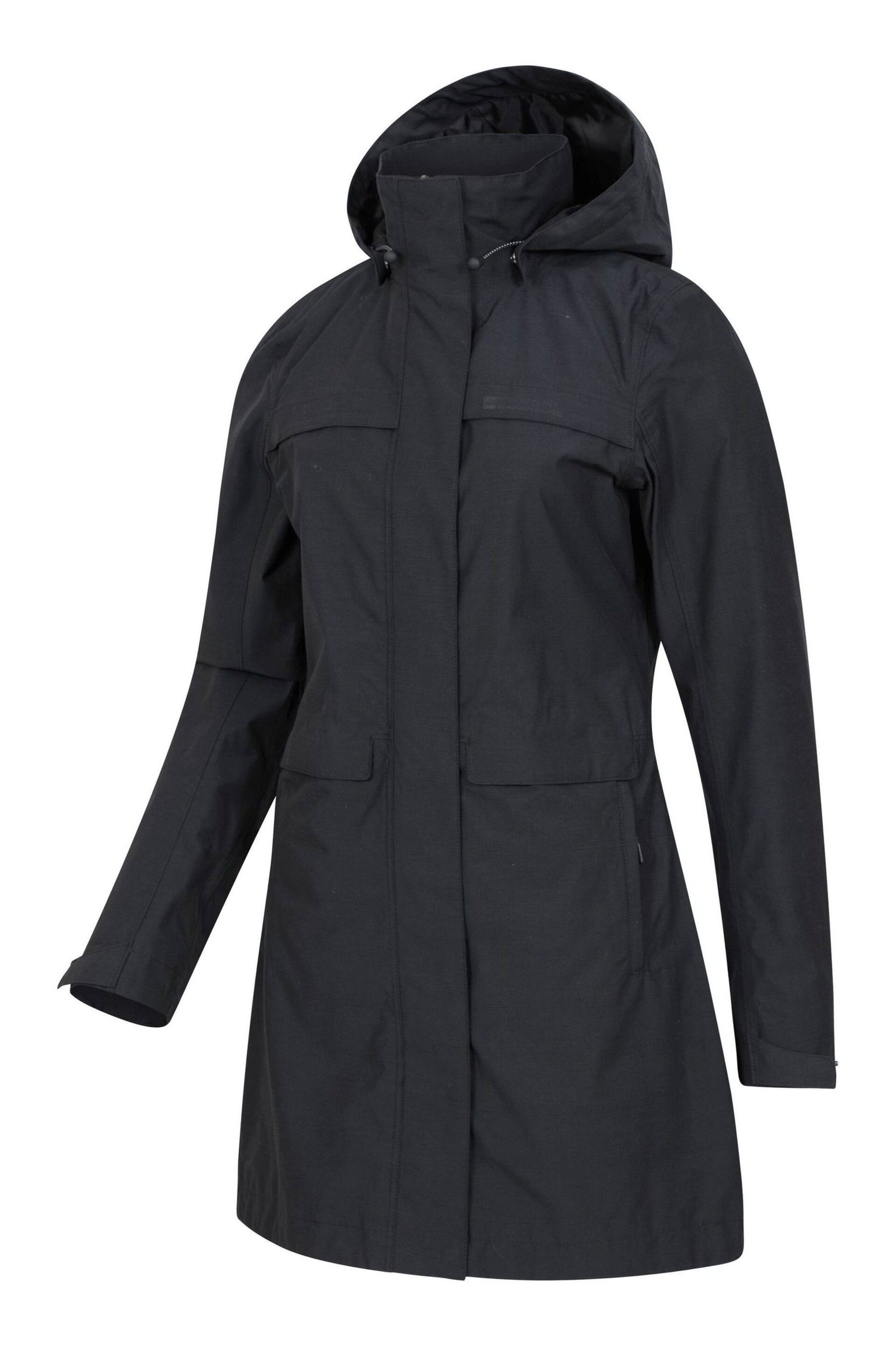 Mountain Warehouse Black Cloud Burst Textured Waterproof Jacket - Womens - Image 4 of 6