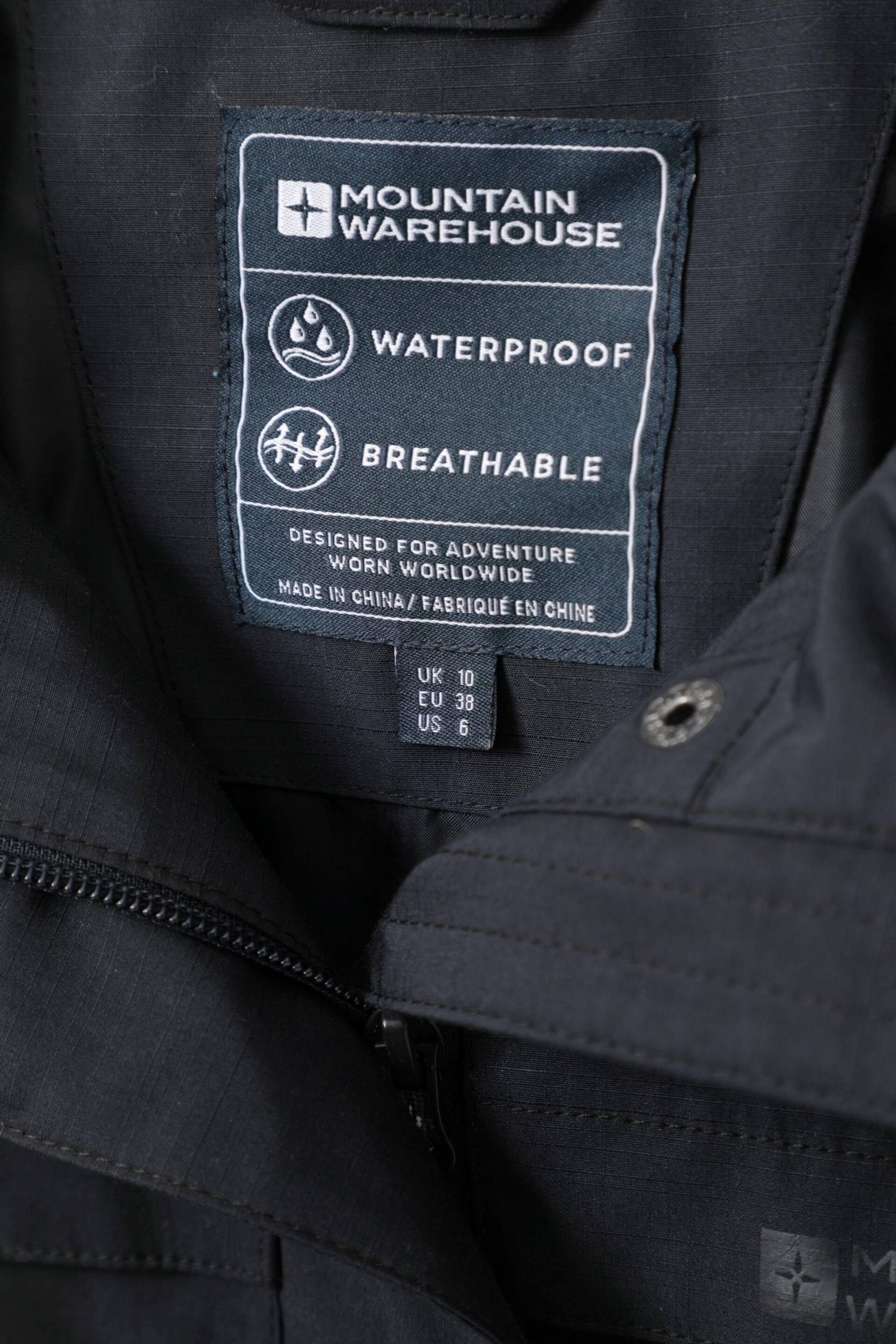 Mountain Warehouse Black Cloud Burst Textured Waterproof Jacket - Womens - Image 6 of 6
