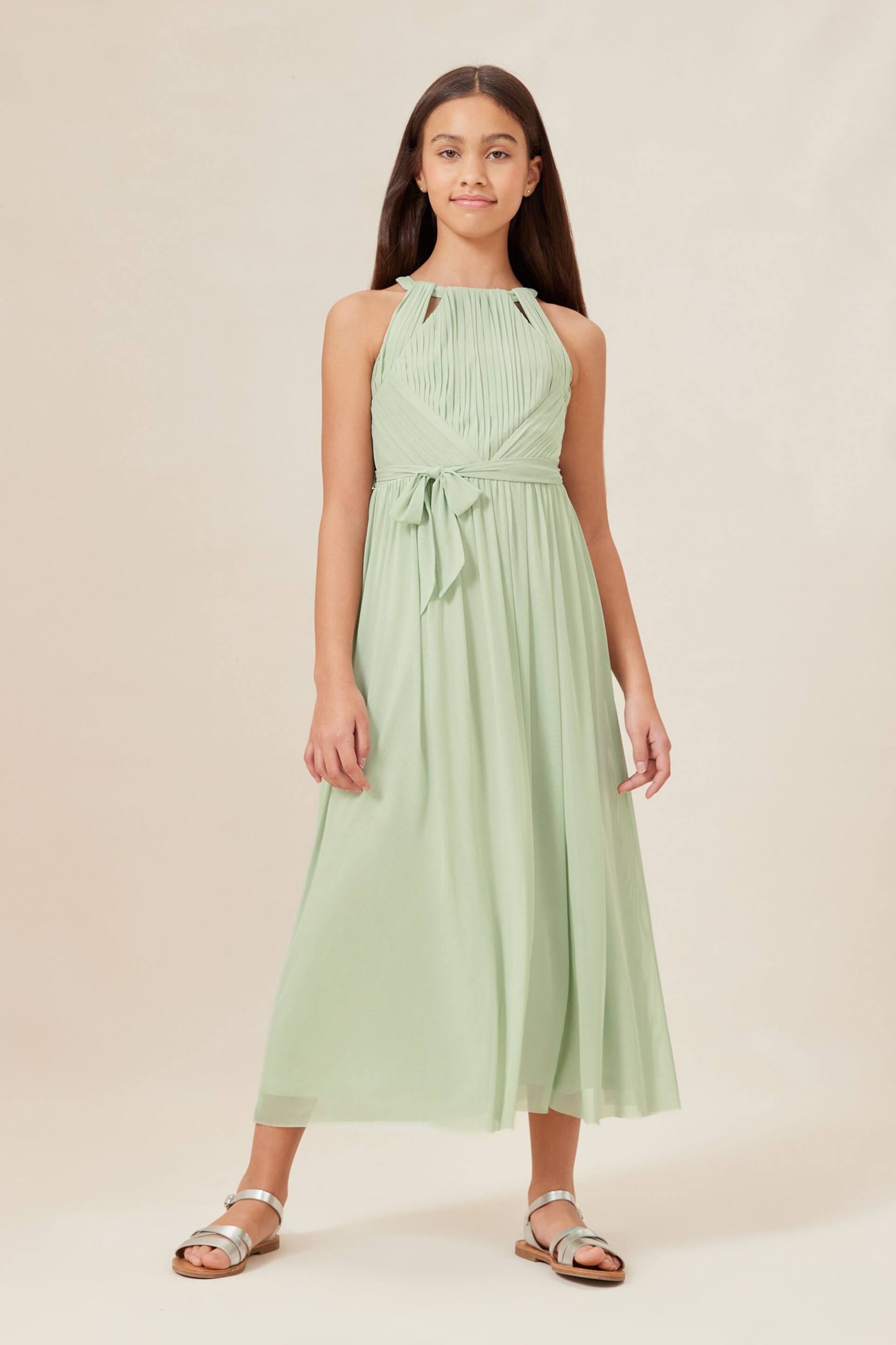 Lipsy Sage Green Cut Out Midi Occasion Dress -Teen - Image 1 of 4