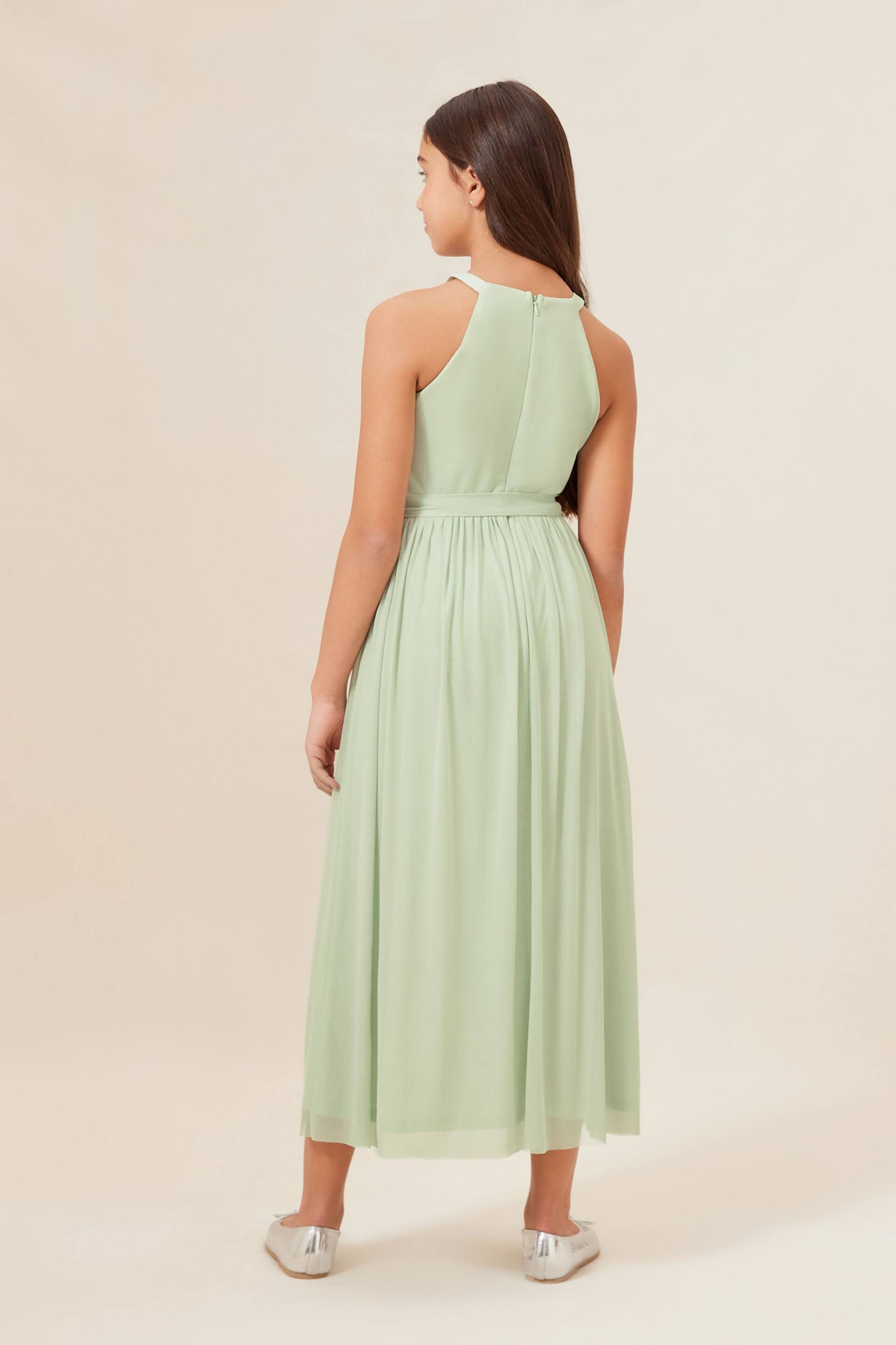 Lipsy Sage Green Cut Out Midi Occasion Dress -Teen - Image 3 of 4