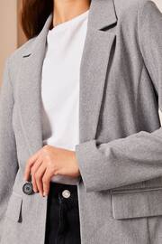 Lipsy Grey Jersey Ribbed Blazer - Image 4 of 4
