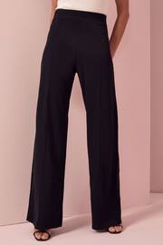 Lipsy Black Petite High Waist Wide Leg Tailored Trousers - Image 1 of 4