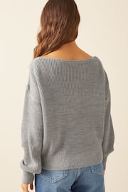 Friends Like These Grey Petite Off The Shoulder Jumper - Image 2 of 4