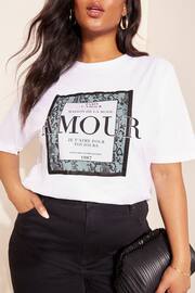 Curves Like These White Amour Short Sleeve Graphic T-Shirt - Image 1 of 4