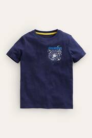 Boden Blue Relaxed Printed T-shirt - Image 1 of 1
