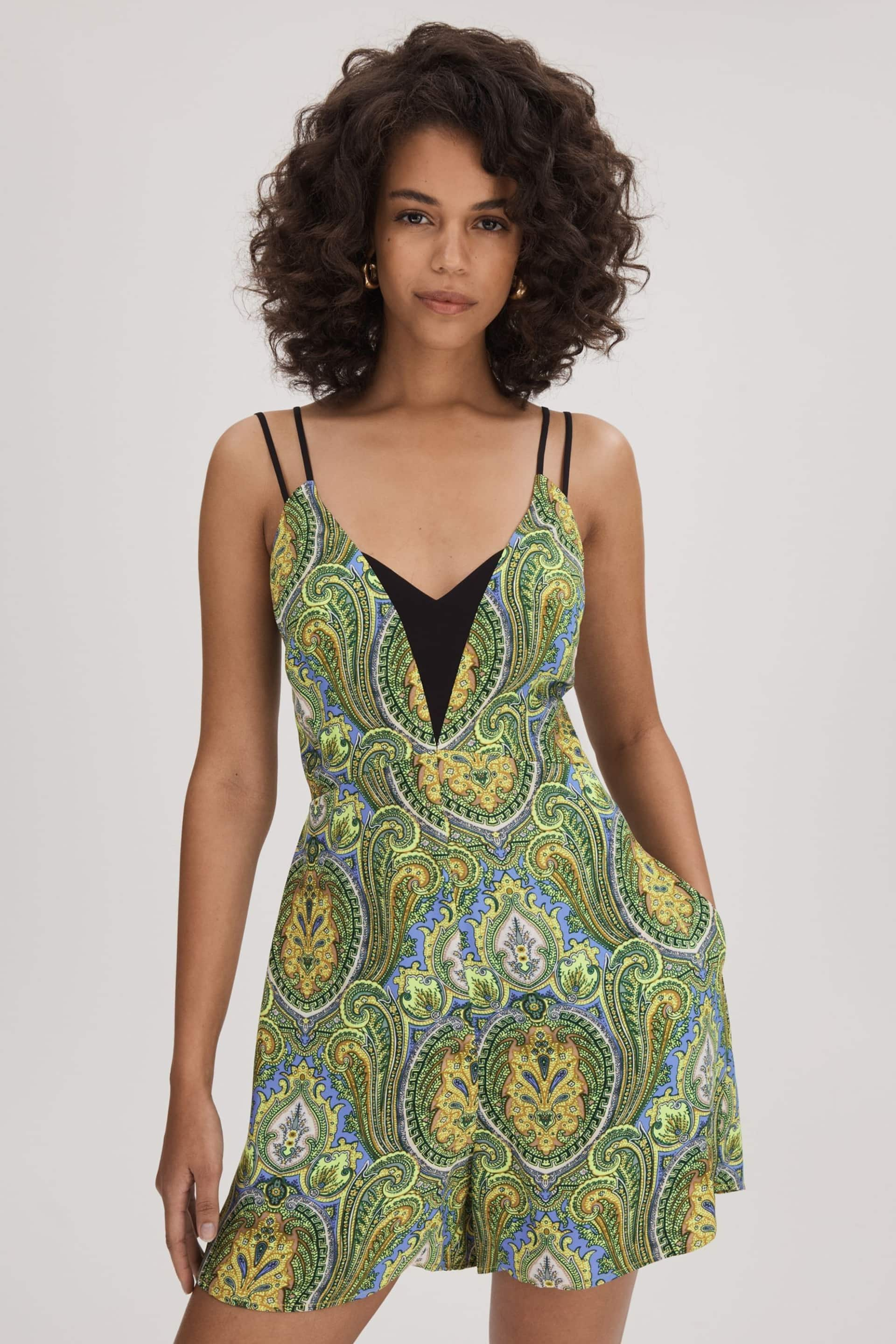 Florere Printed Dual Strap Playsuit - Image 1 of 6