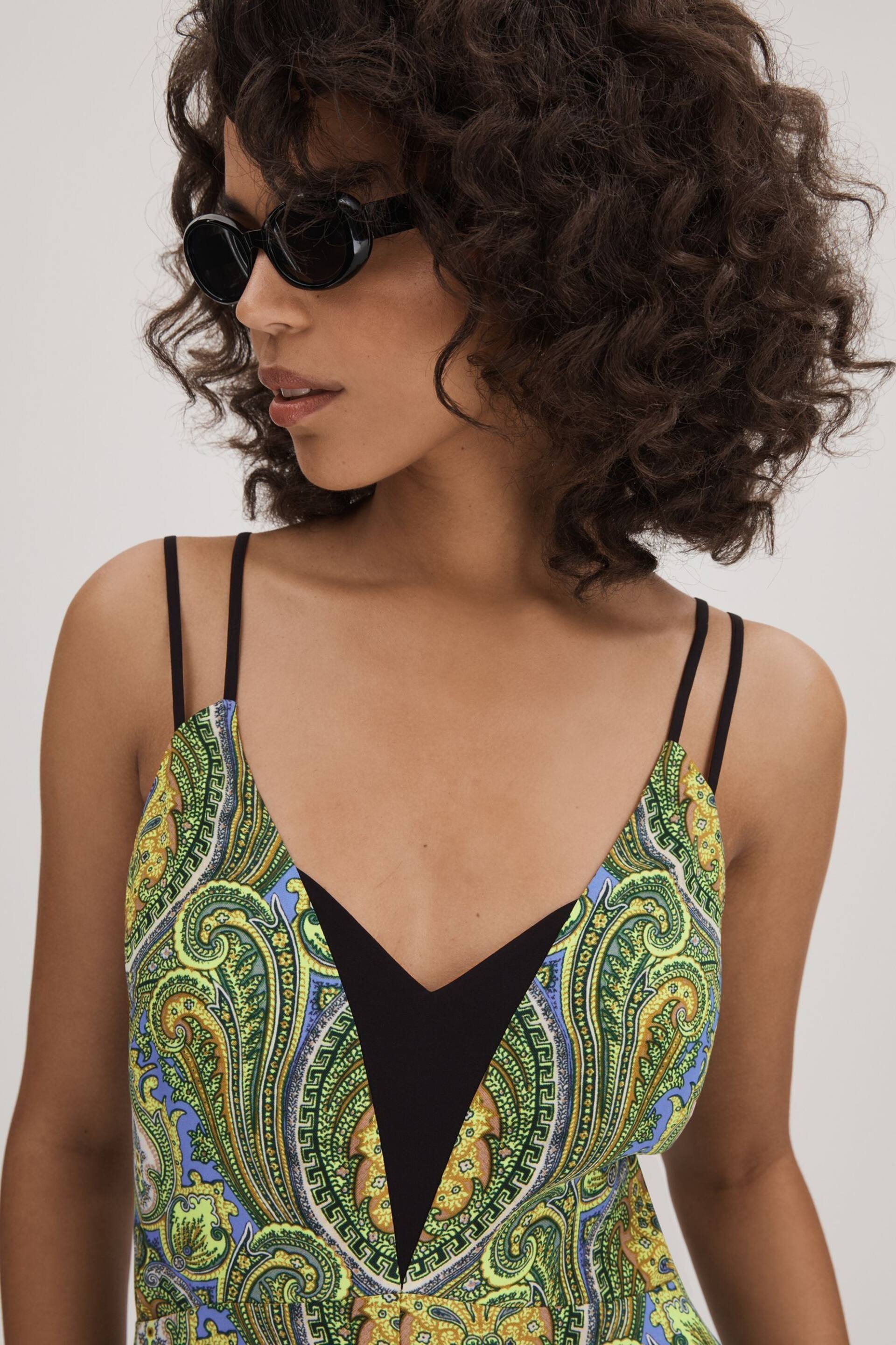 Florere Printed Dual Strap Playsuit - Image 4 of 6