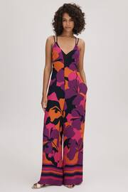 Florere Printed Wide Leg Jumpsuit - Image 1 of 6