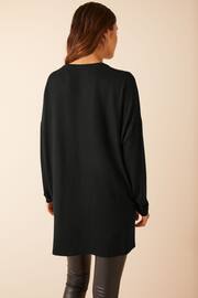 Friends Like These Black Petite Short Sleeve V Neck Tunic Top - Image 2 of 4