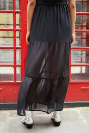 Threadbare Black Tiered Frill Maxi Skirt - Image 5 of 6