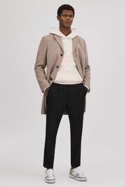 Reiss Off White Alexander Casual Fit Cotton Hoodie - Image 3 of 6