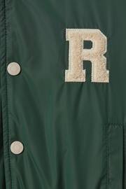 Reiss Green/Stone Arkan Junior Colourblock Varsity Bomber Jacket - Image 4 of 4