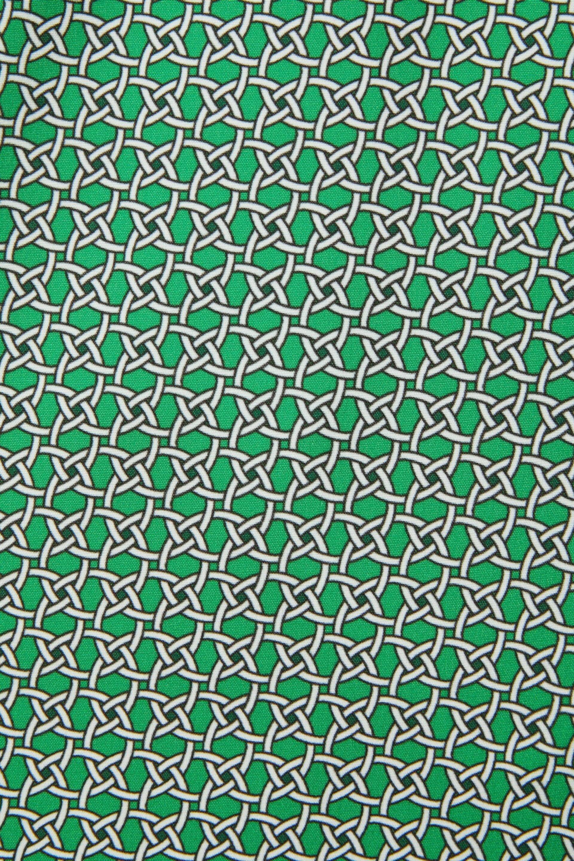 Reiss Bright Green/White Shape Printed Drawstring Swim Shorts - Image 6 of 6