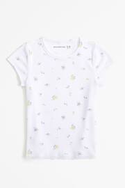 Abercrombie & Fitch Ditsy Floral Short Sleeve White T-Shirt - Image 1 of 2