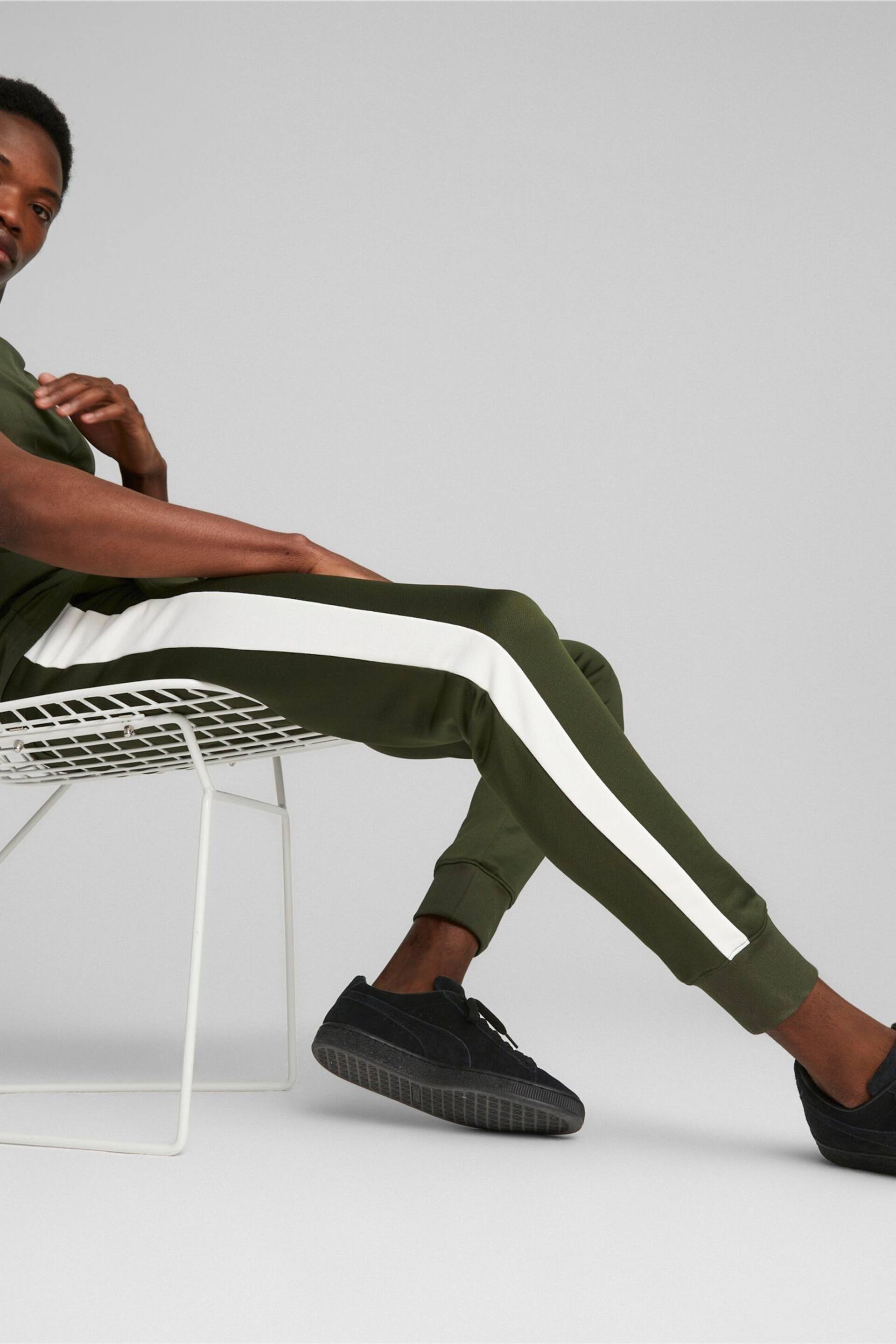 Puma Green T7 Iconic Mens Track Joggers - Image 3 of 7