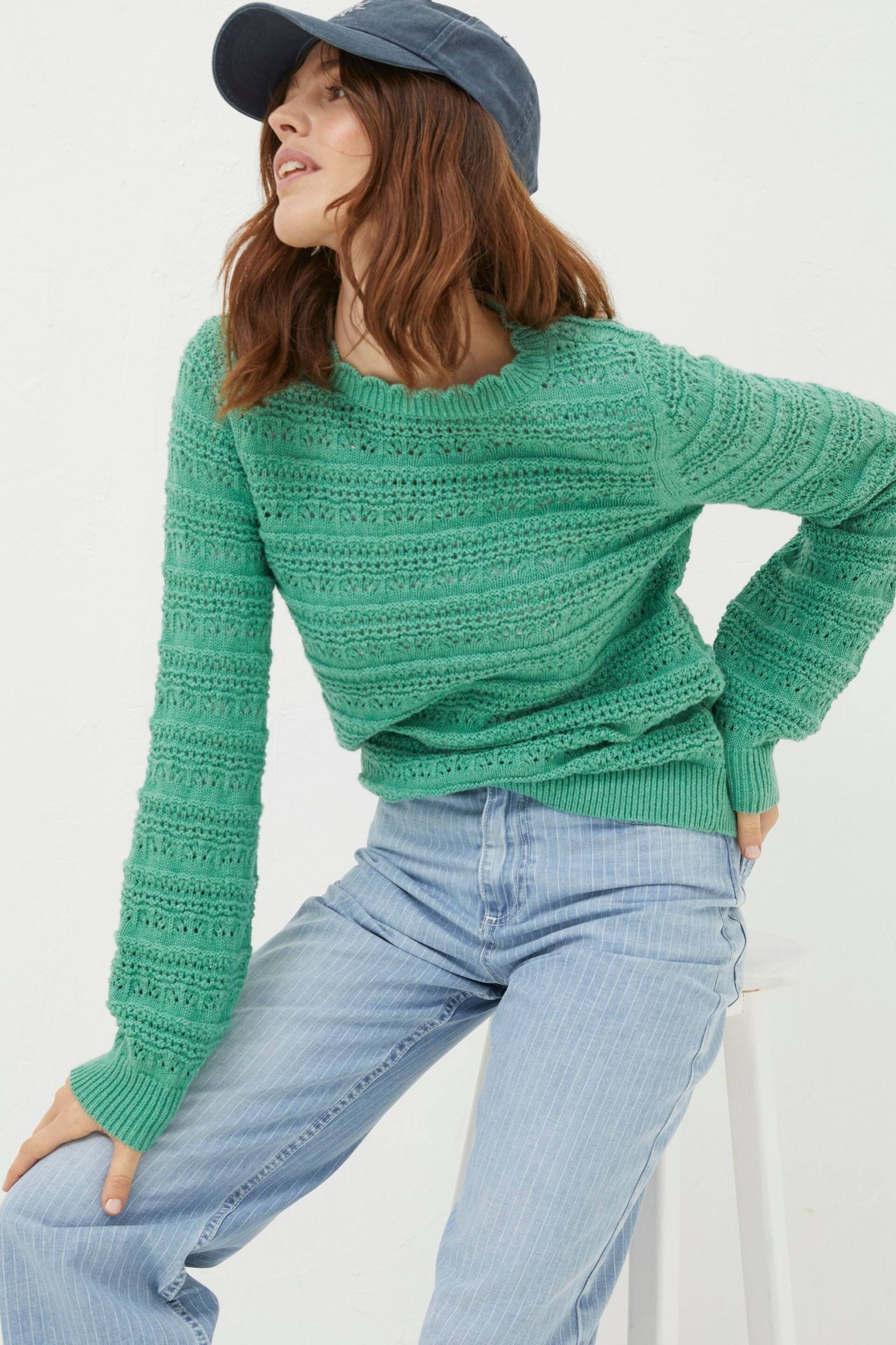 FatFace Green Adrinenna Crew Jumper - Image 3 of 5