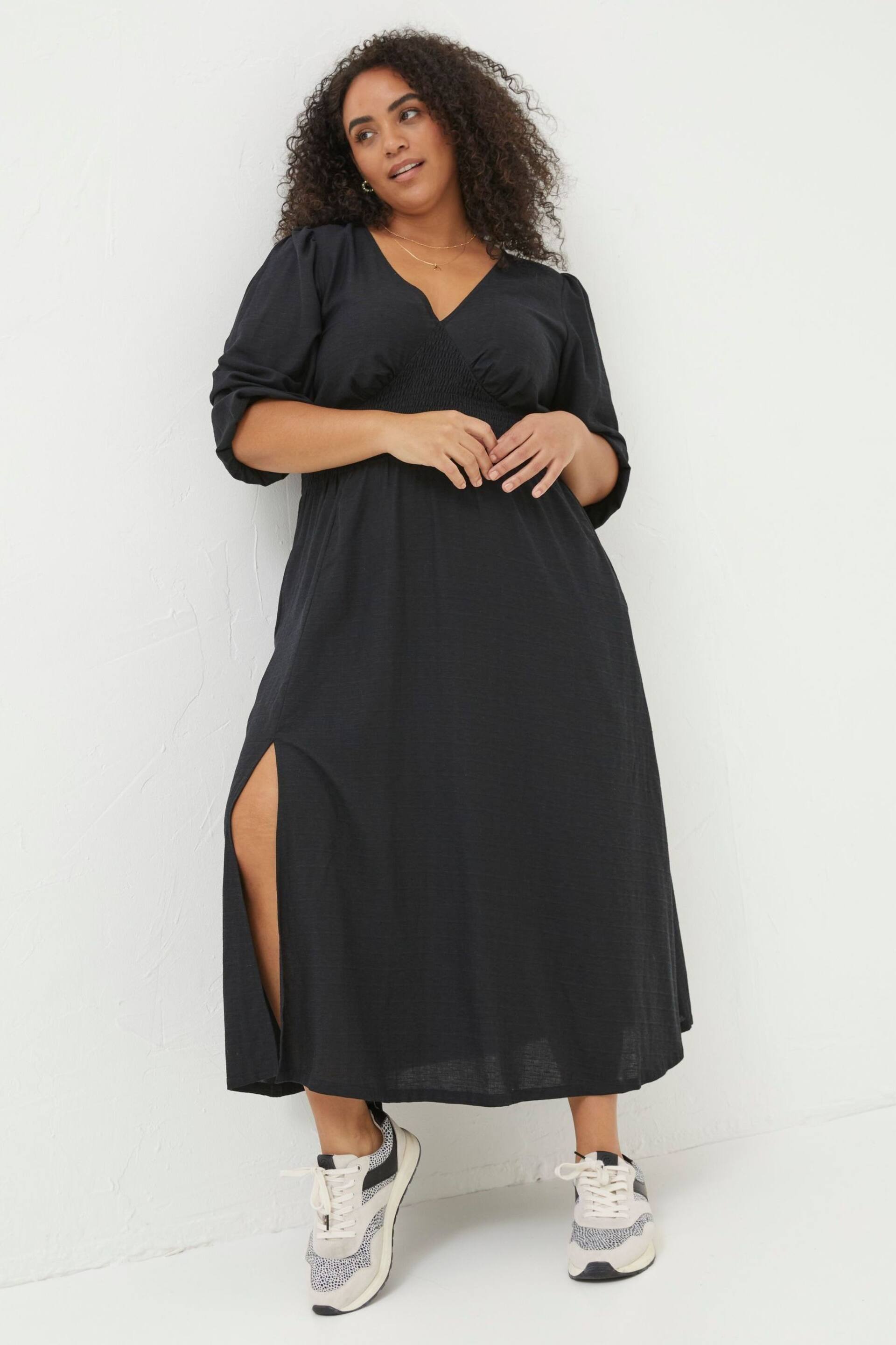 FatFace Black Rene Midi Dress - Image 6 of 7