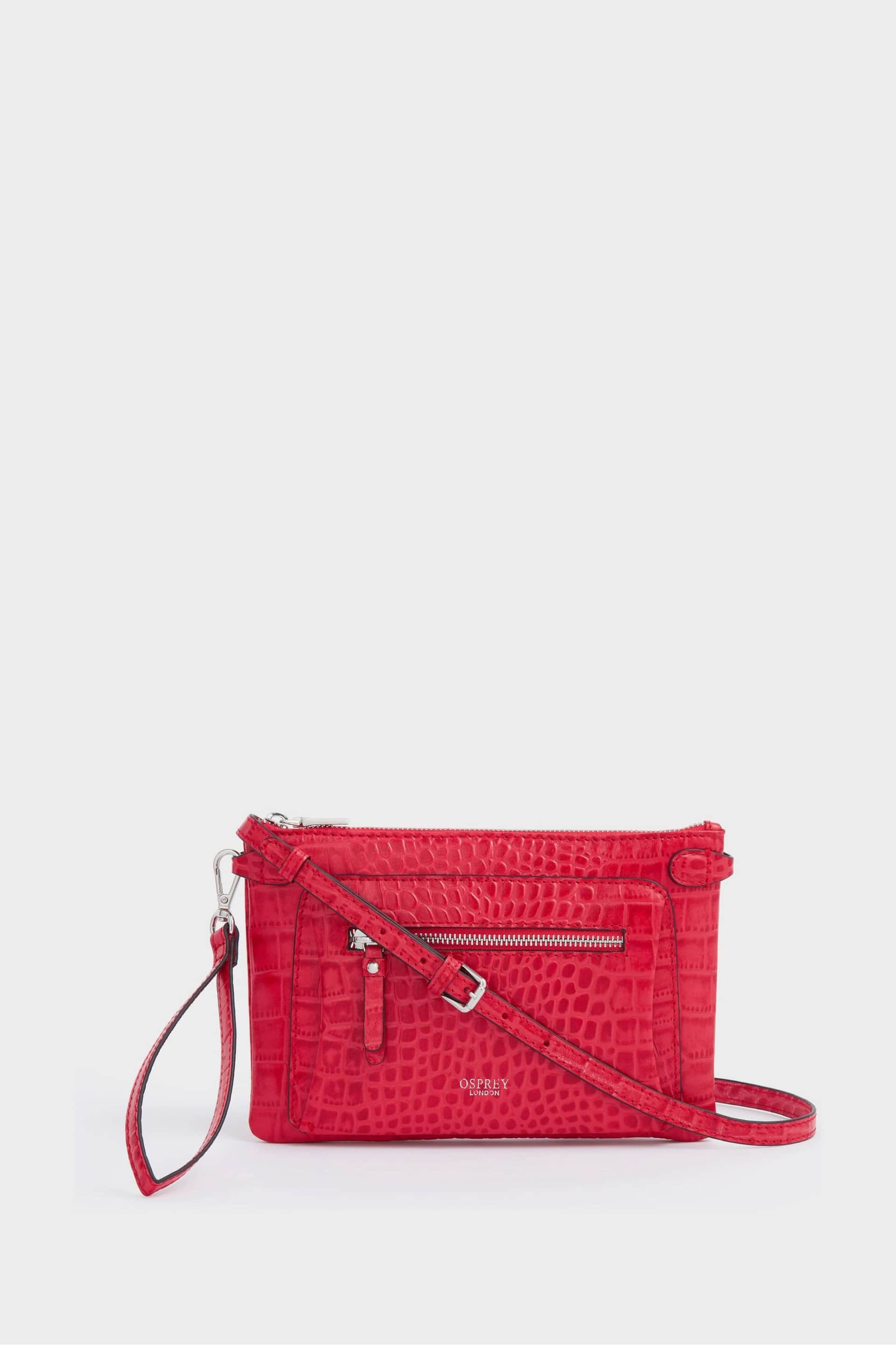 Osprey London  The Ruby Leather Cross-Body Cognac Clutch - Image 1 of 4