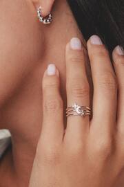 Orelia London Silver Plated Celestial Stacking Rings - Image 3 of 3