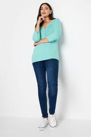 Long Tall Sally Turquoise Henley Top - Image 4 of 4