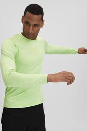 Reiss Iced Citrus Yellow Kash Castore Performance Long Sleeve Top - Image 7 of 9