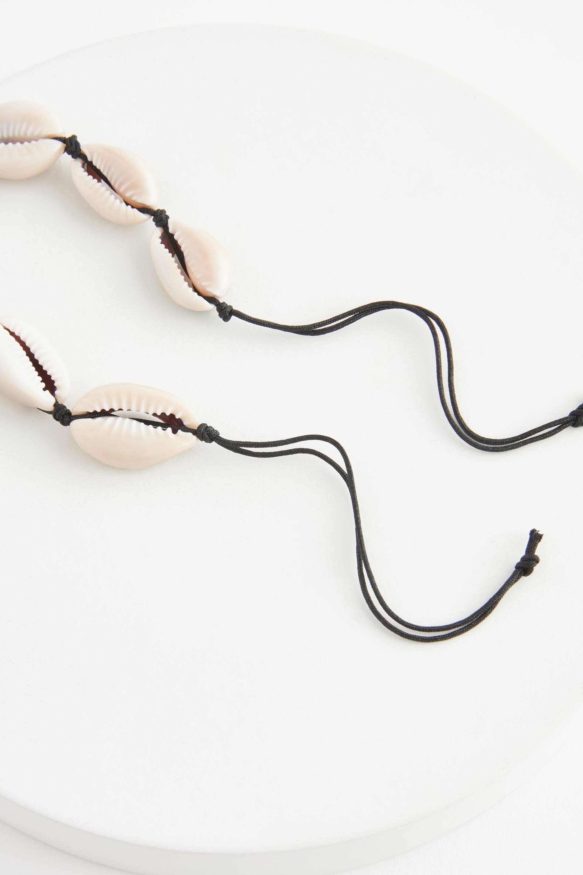 Black Shell Cord Anklet - Image 3 of 3