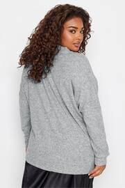 YOURS LUXURY Curve Grey Ribbed Jumper - Image 2 of 4