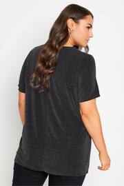 Yours Curve Black Cut Out Neck T-Shirt - Image 2 of 4