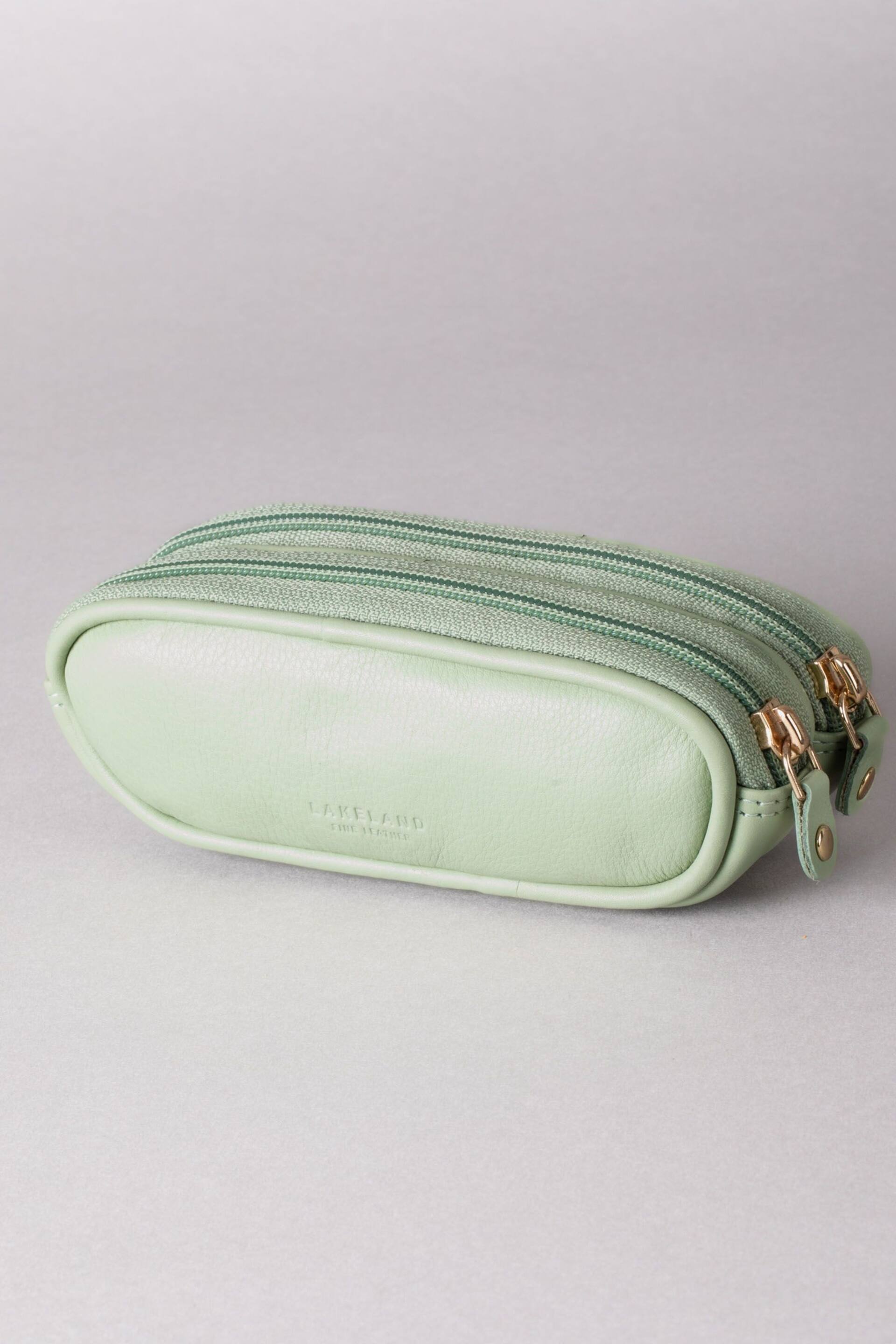 Lakeland Leather Sage Green Leather Double Glasses Case - Image 3 of 5