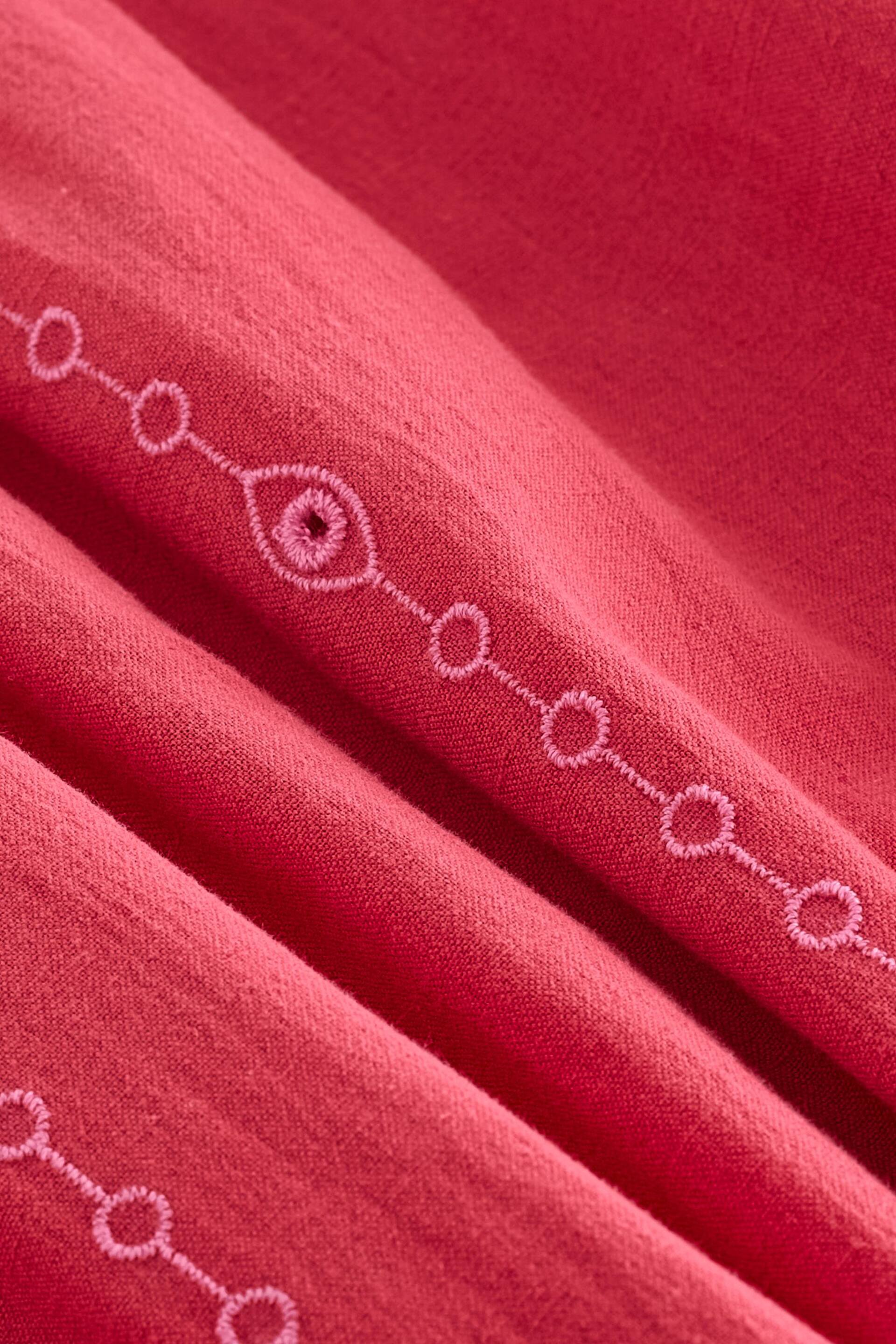 Red/Pink Embroidered Summer Midi Skirt - Image 6 of 6