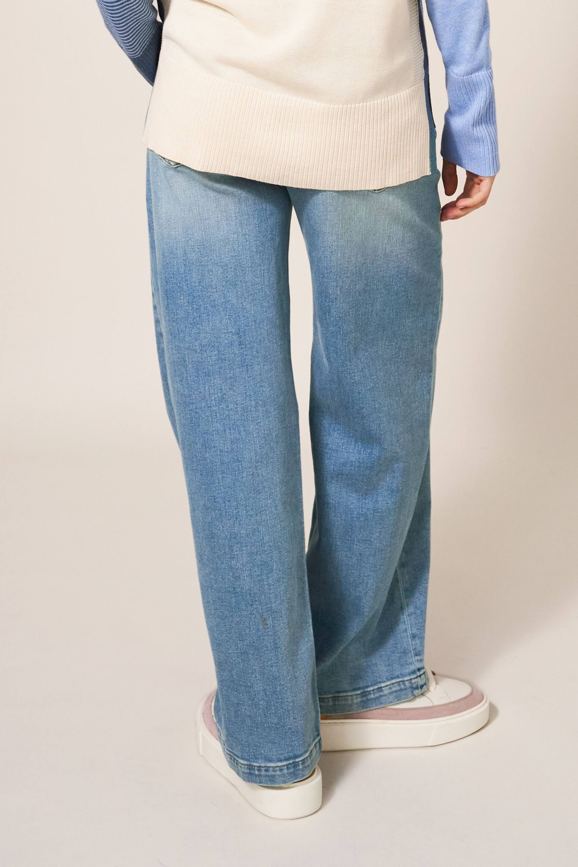 White Stuff Blue/White Wide Leg Sadie Jeans - Image 2 of 8