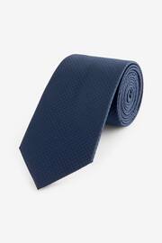 Navy Blue Waffle Textured Tie - Image 1 of 3