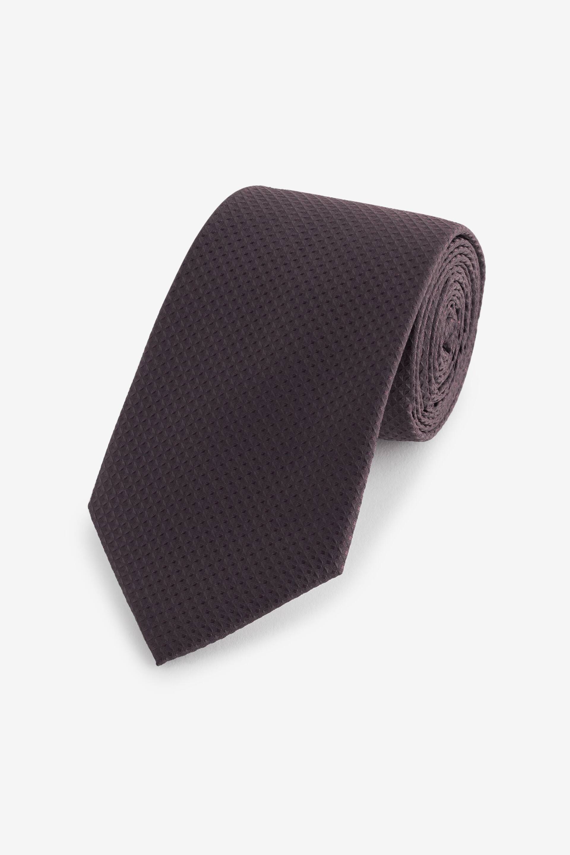 Chocolate Brown Waffle Textured Tie - Image 1 of 3