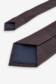 Chocolate Brown Waffle Textured Tie - Image 3 of 3