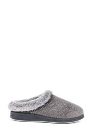 Pavers Grey Patterned Full Slippers - Image 1 of 5
