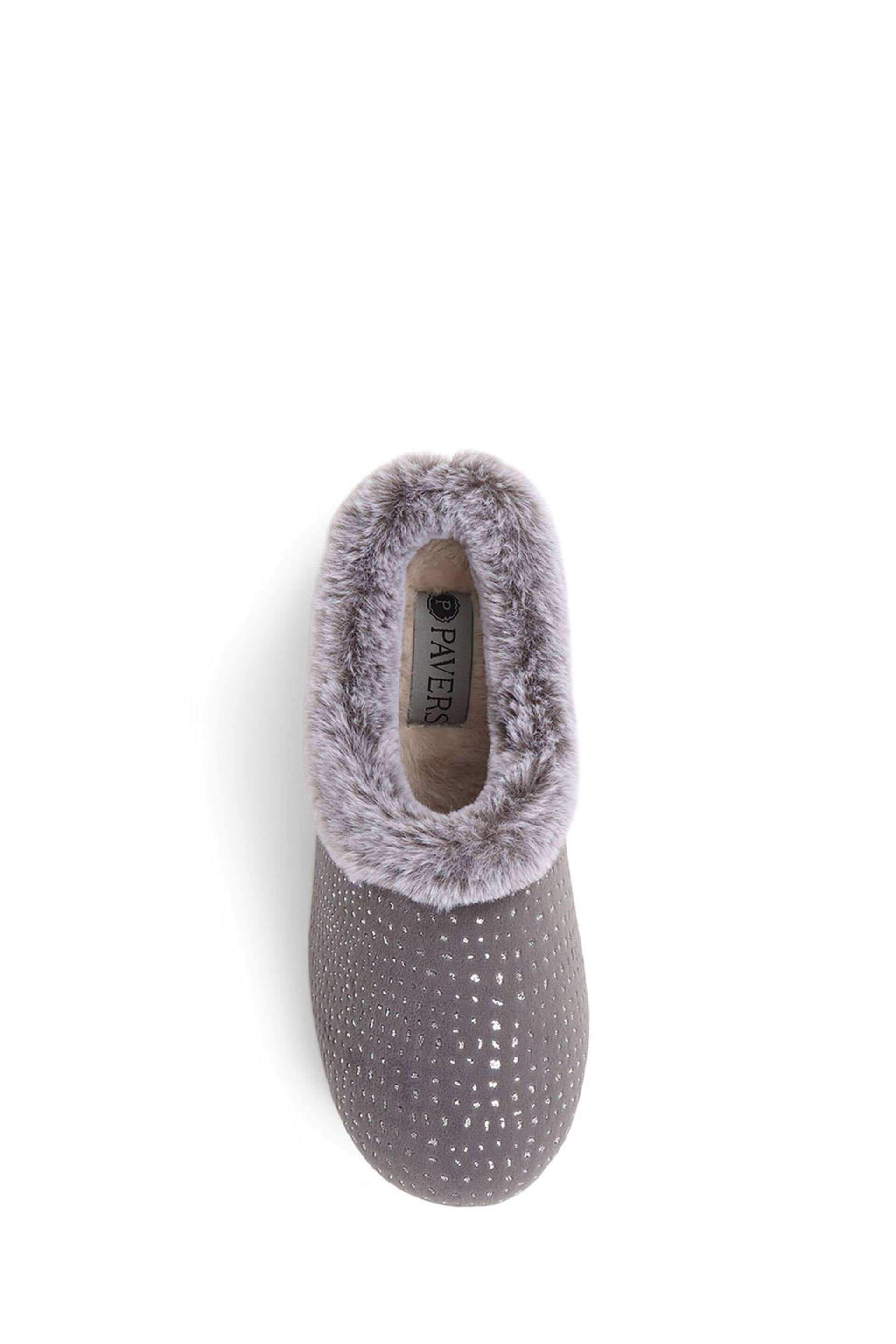 Pavers Grey Patterned Full Slippers - Image 4 of 5