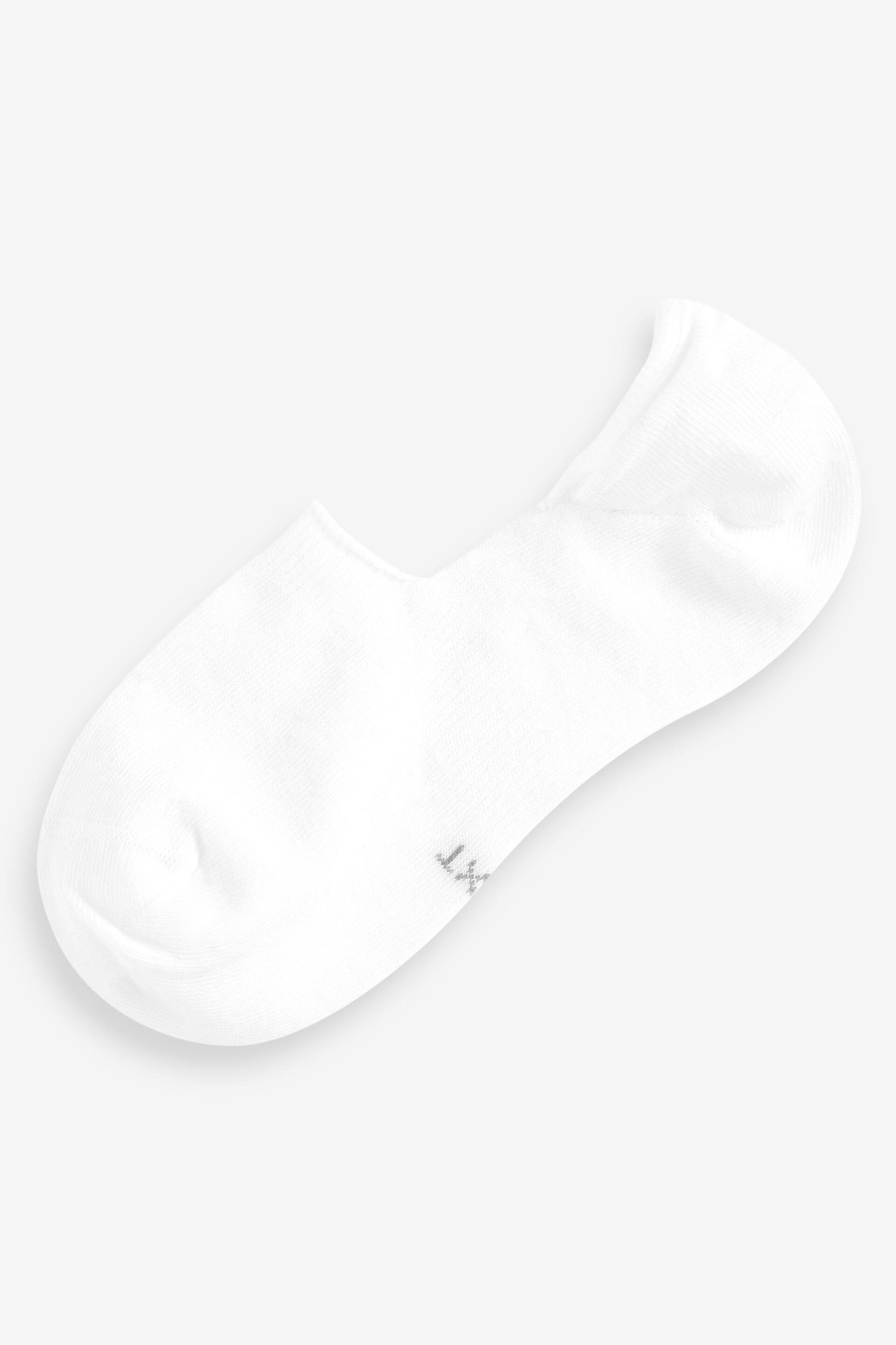 White 10 Pack Invisible Trainers Socks - Image 2 of 3