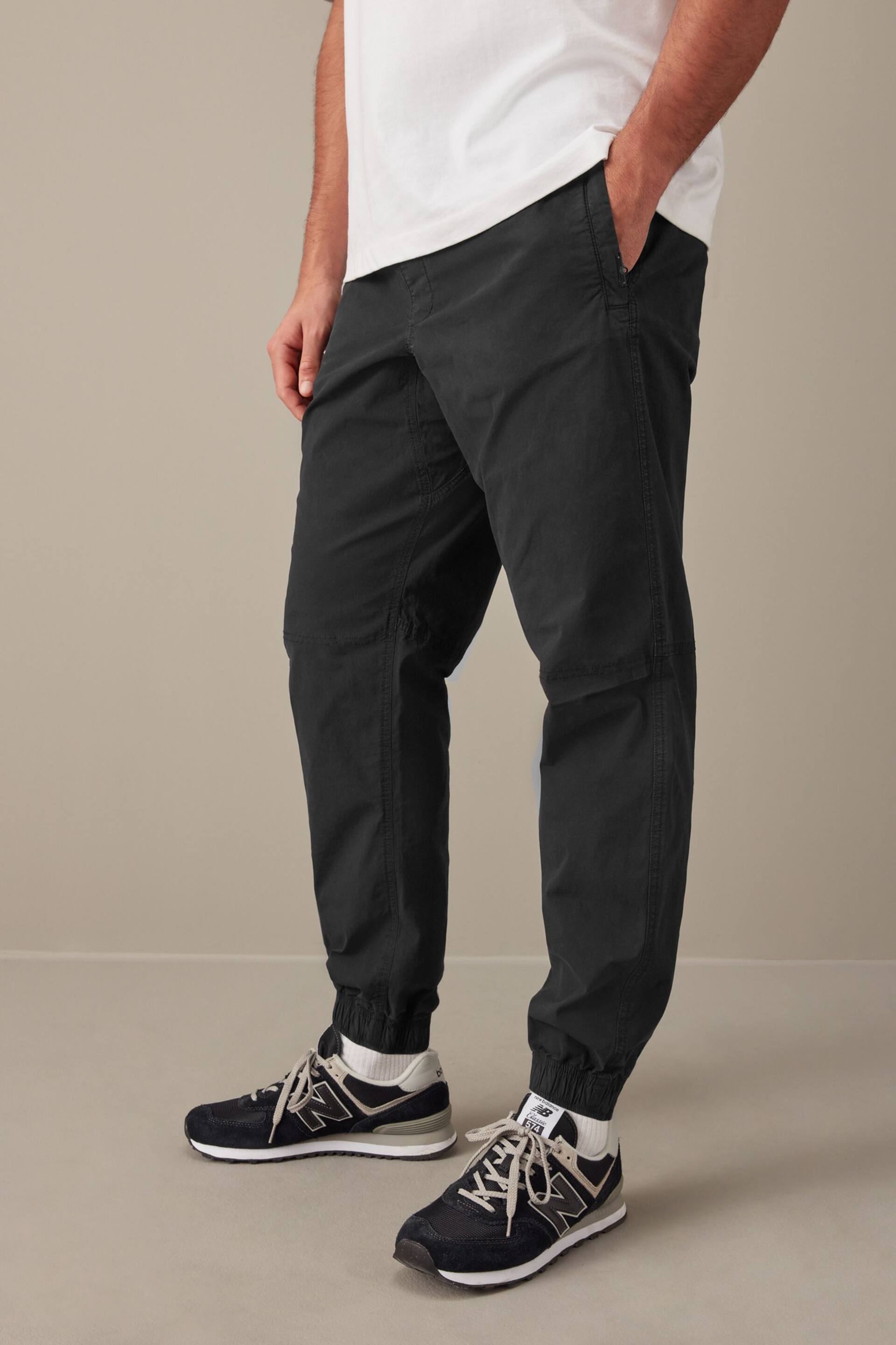 Black Stretch Utility Jogger Trousers - Image 1 of 14