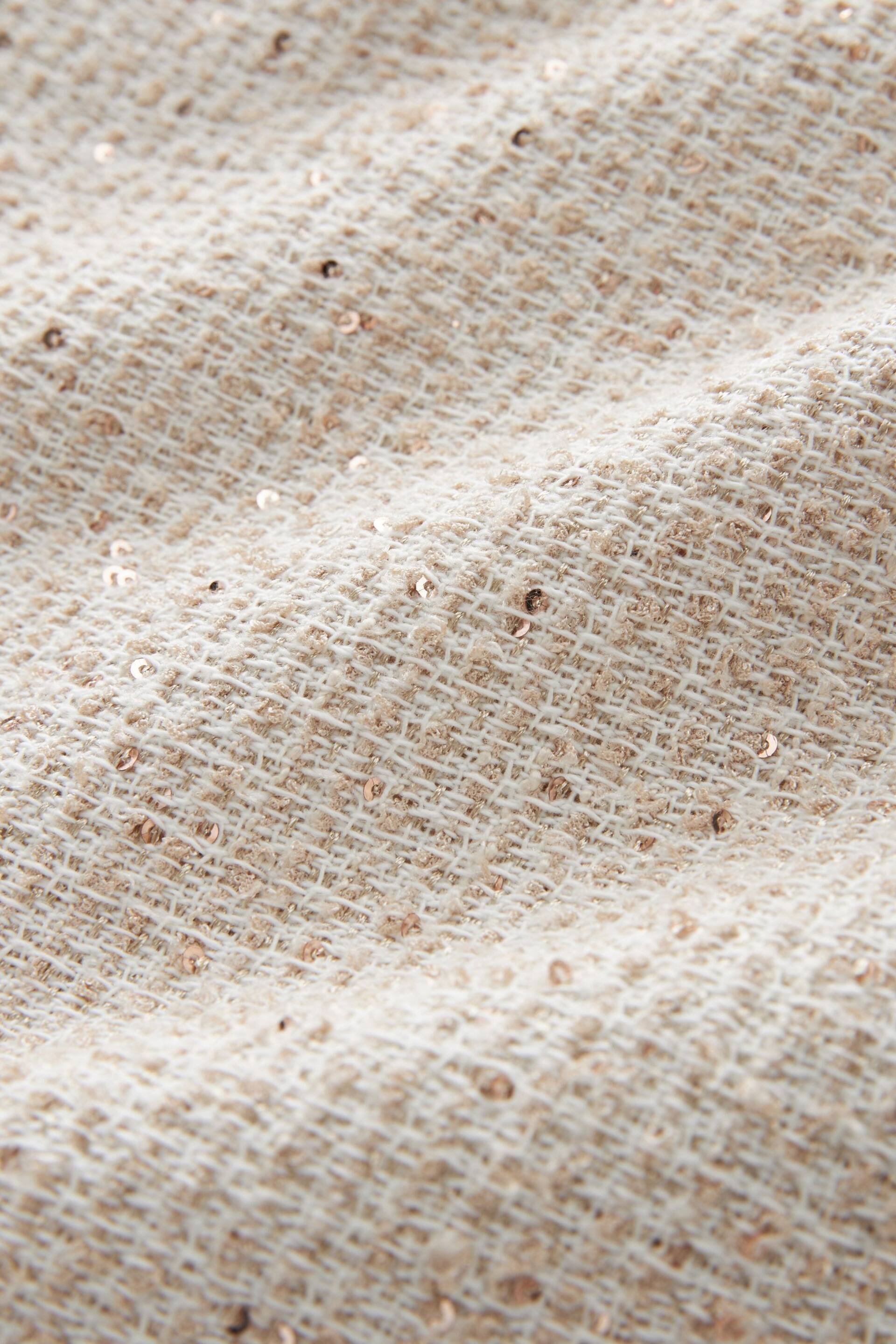 Neutral Boucle Sequin Shacket - Image 6 of 6
