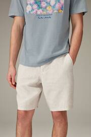 Chalk White Signature Linen Shorts - Image 1 of 10