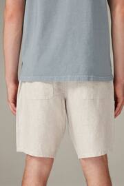 Chalk White Signature Linen Shorts - Image 3 of 10