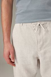 Chalk White Signature Linen Shorts - Image 4 of 10