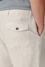 Chalk White Signature Linen Shorts - Image 5 of 10