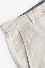 Chalk White Signature Linen Shorts - Image 9 of 10