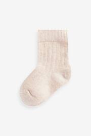 Brown 7 Pack Rib Baby Socks (0mths-2yrs) - Image 5 of 9