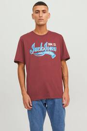 JACK & JONES Red Short Sleeve Logo T-Shirt - Image 1 of 6