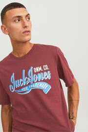 JACK & JONES Red Short Sleeve Logo T-Shirt - Image 4 of 6