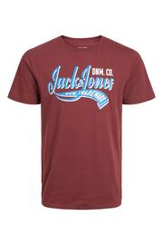 JACK & JONES Red Short Sleeve Logo T-Shirt - Image 5 of 6
