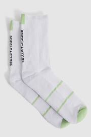 Reiss White Axel Castore Ribbed Crew Cut Socks - Image 1 of 3